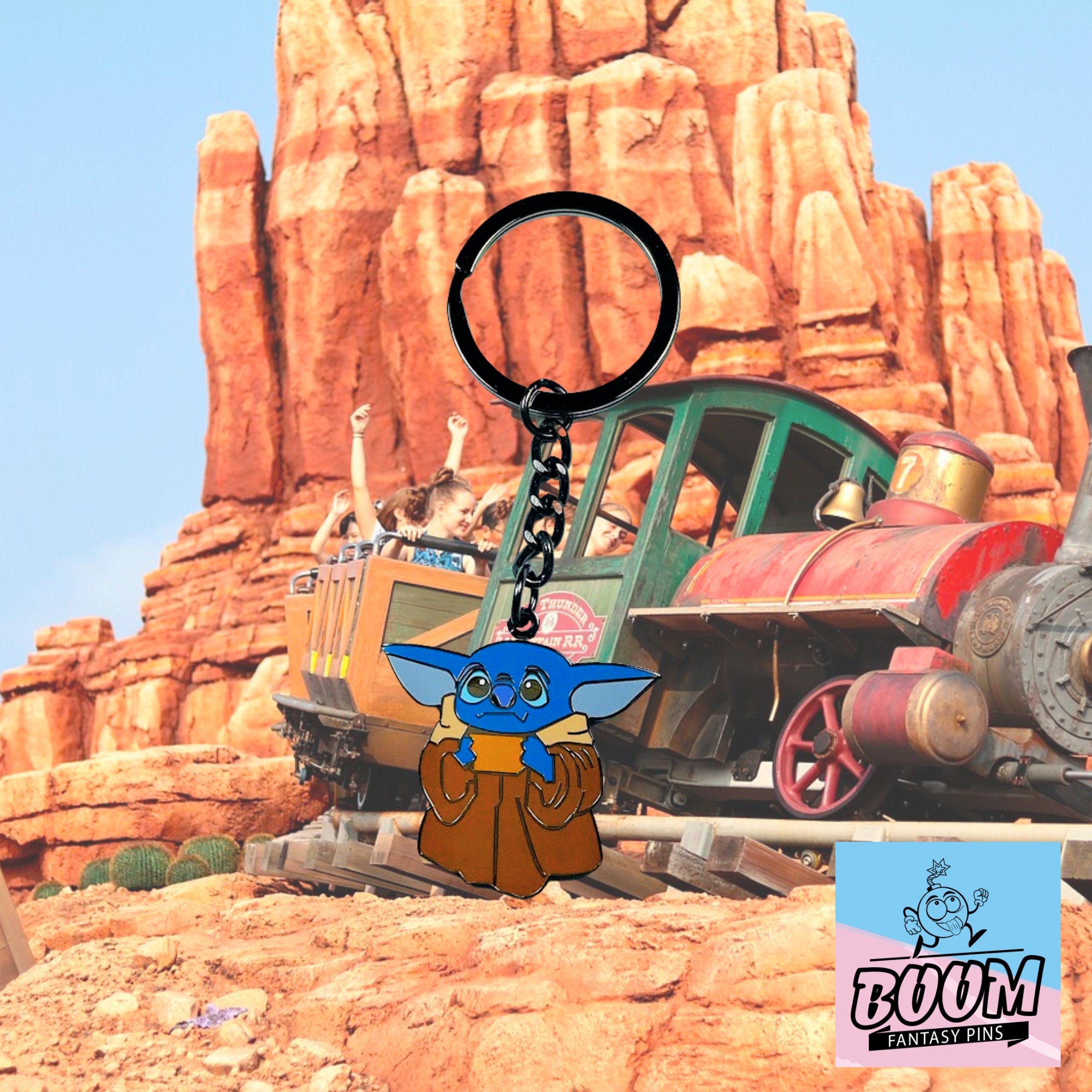 Keychain – Experiment 626 Stitch as Baby Yoda from Lilo & Stitch – Disney Fantasy