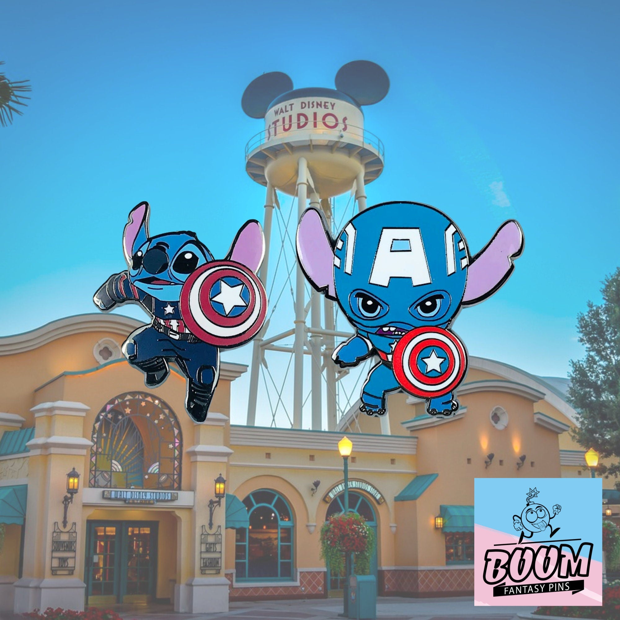 Pin – Stitch como el Capitán América de Lilo &amp; Stitch – Disney Fantasy