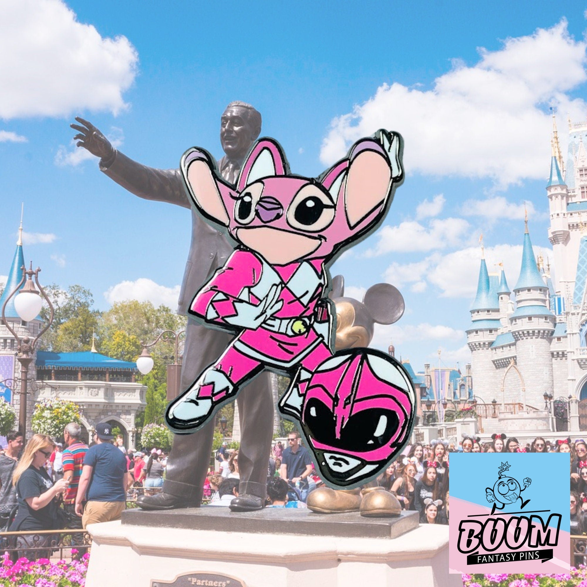 Pin – Angel as Pink Ranger from Lilo and Stitch – Disney Fantasy