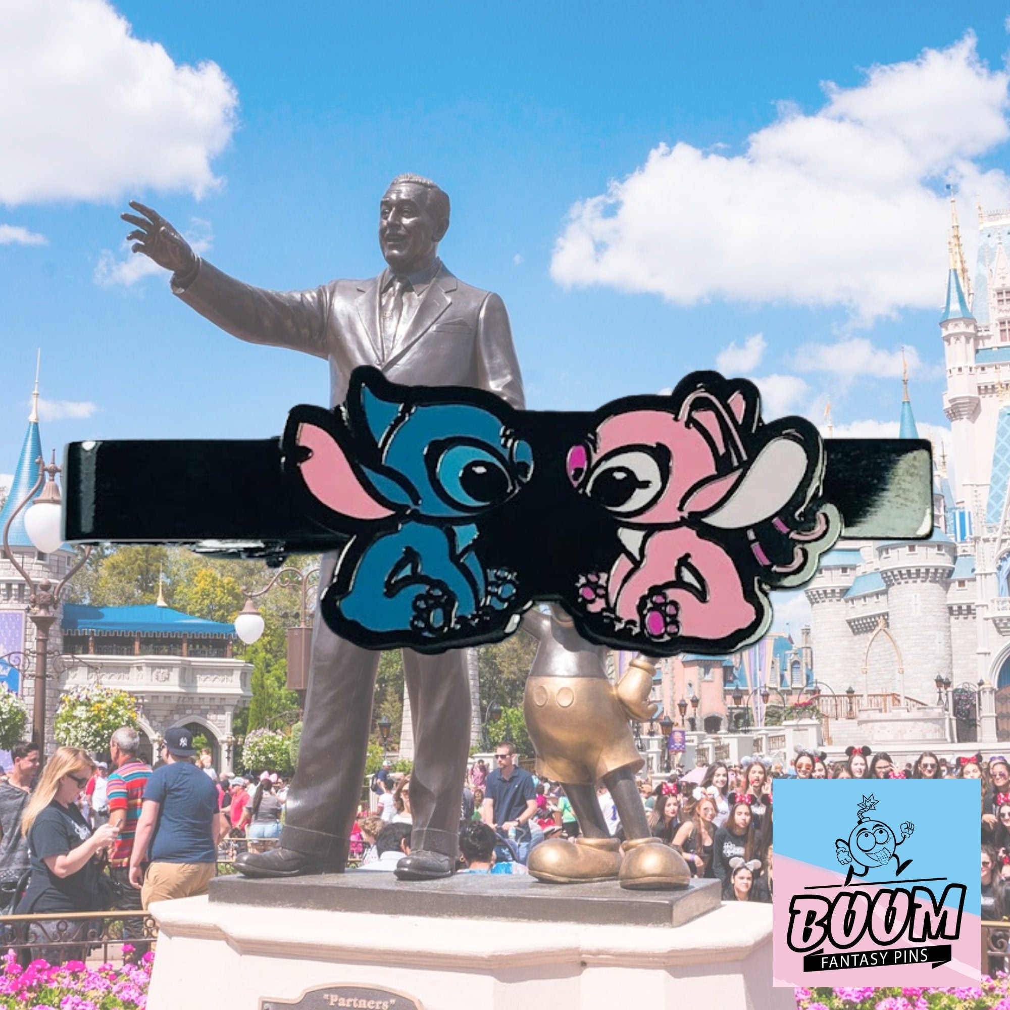 Tie Clip – Stitch and Angel from Lilo and Stitch – Disney Fantasy