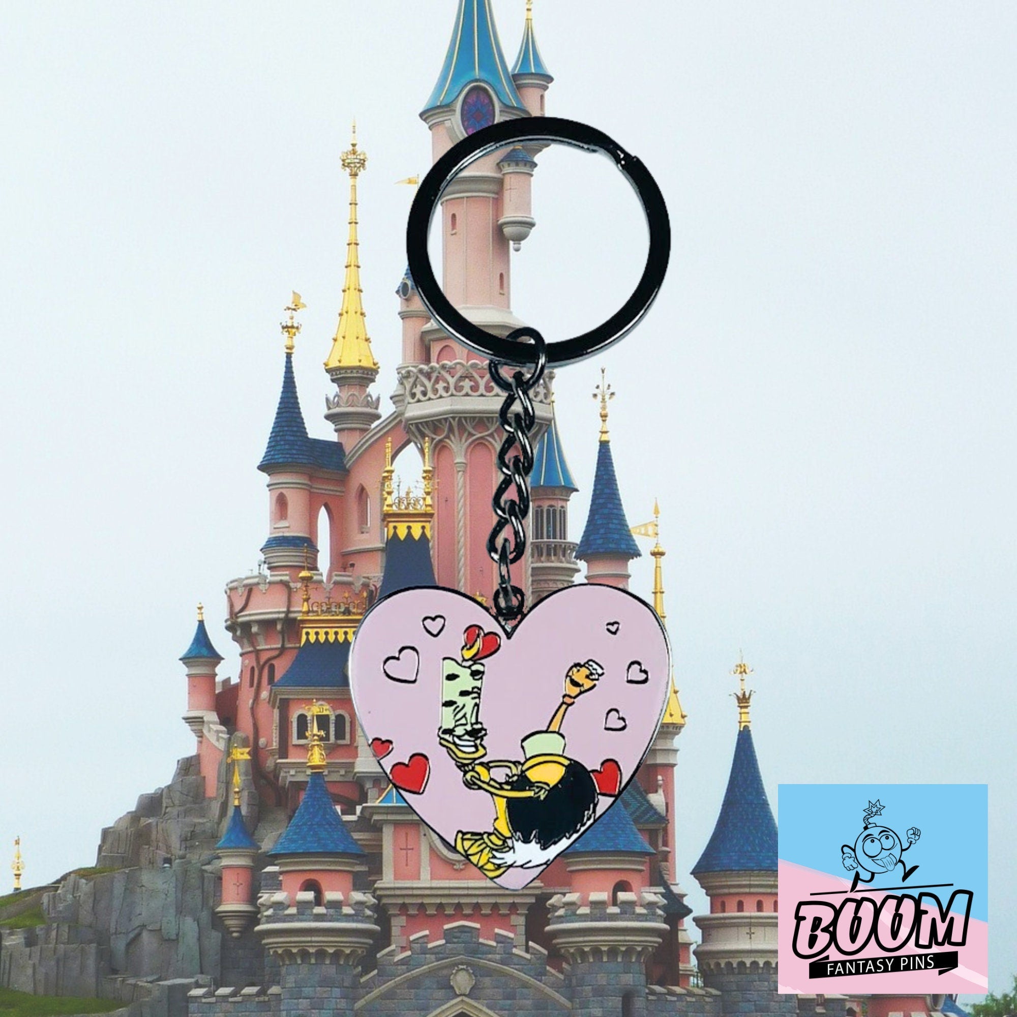 Porte-clés – Lumière et Babette de La Belle et la Bête – Disney Fantasy