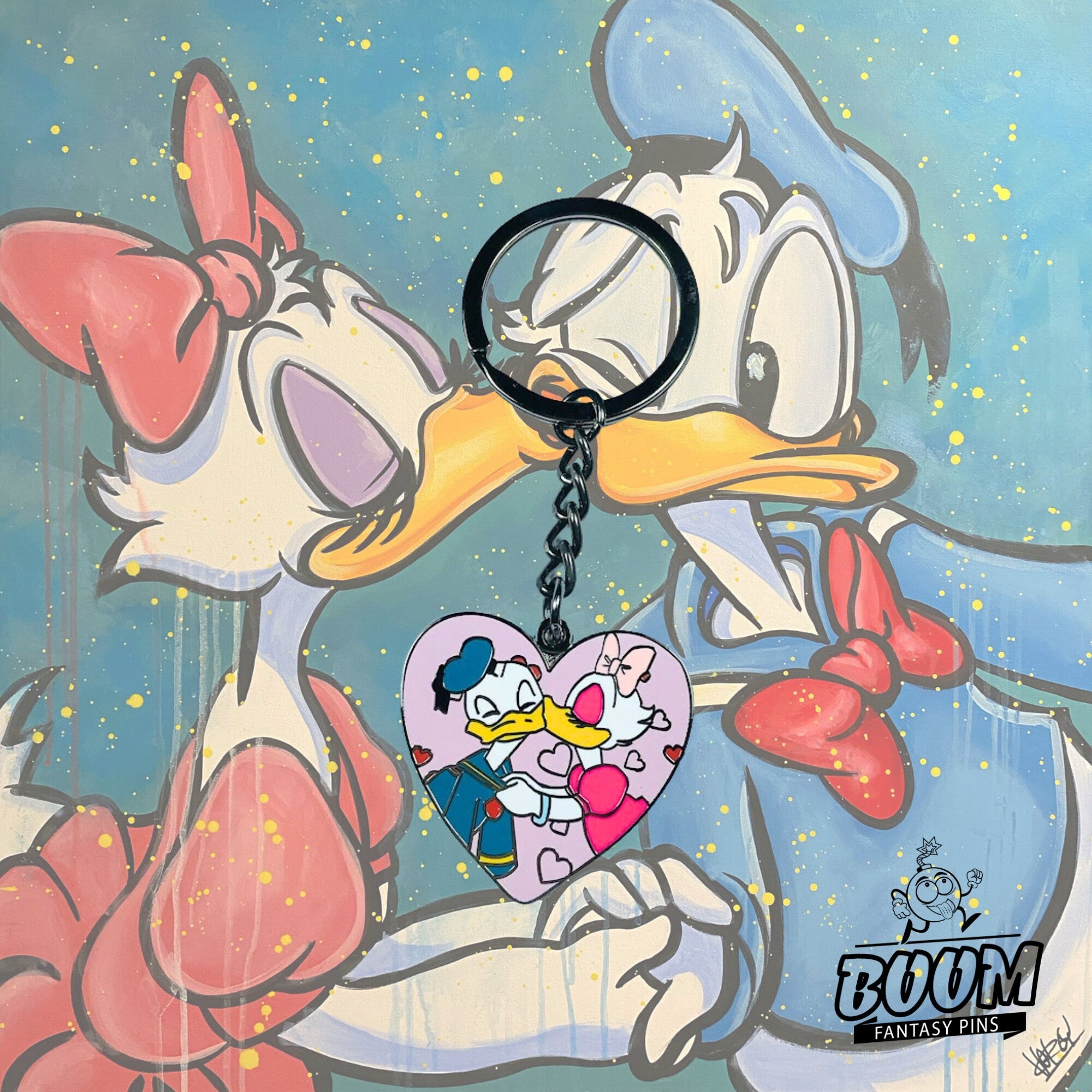 Porte-clés – Donald et Daisy Duck du film « Monsieur Duck sort » – Disney Fantasy