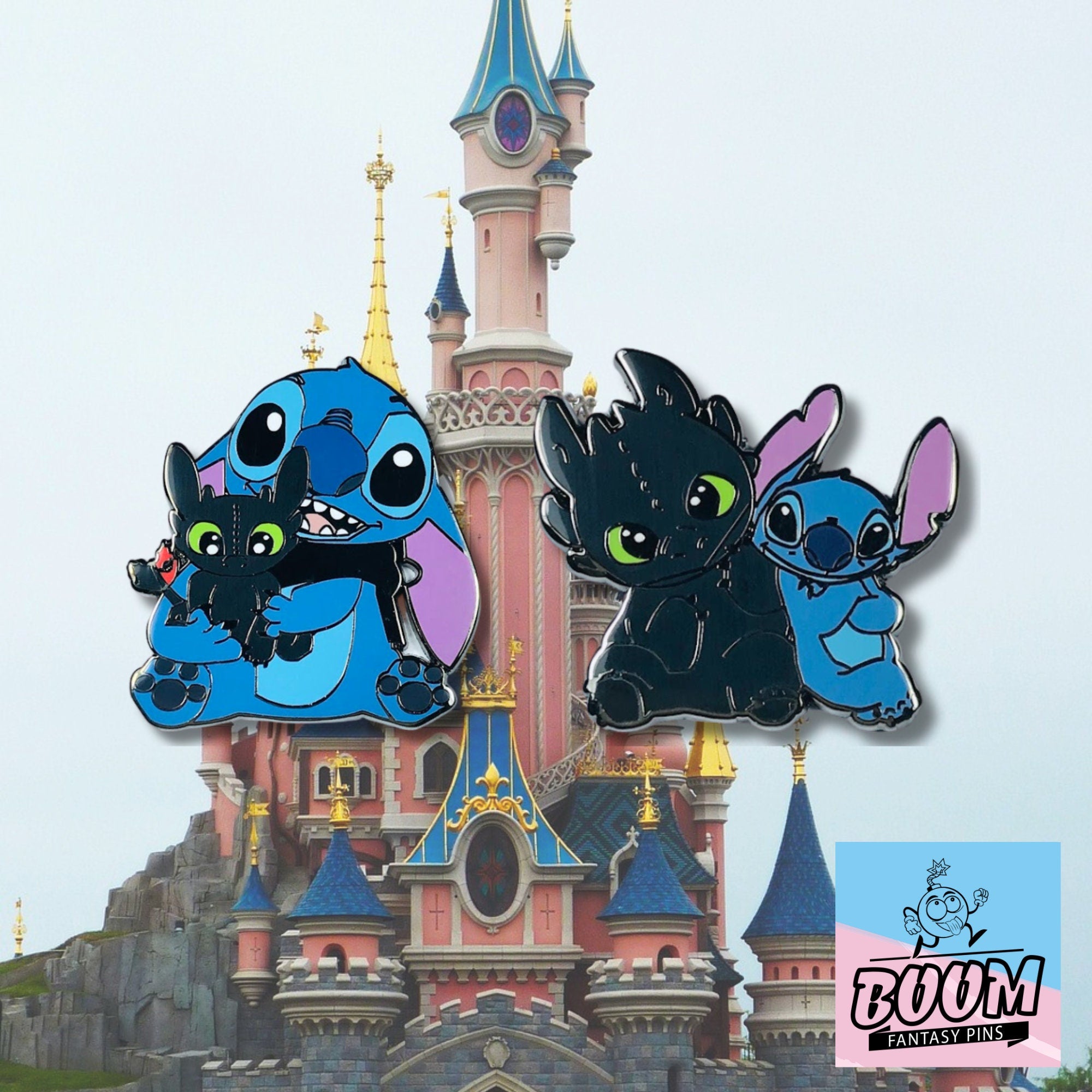 Pin – Stitch de Lilo &amp; Stitch y Desdentao de Cómo entrenar a tu dragón – Disney Fantasy