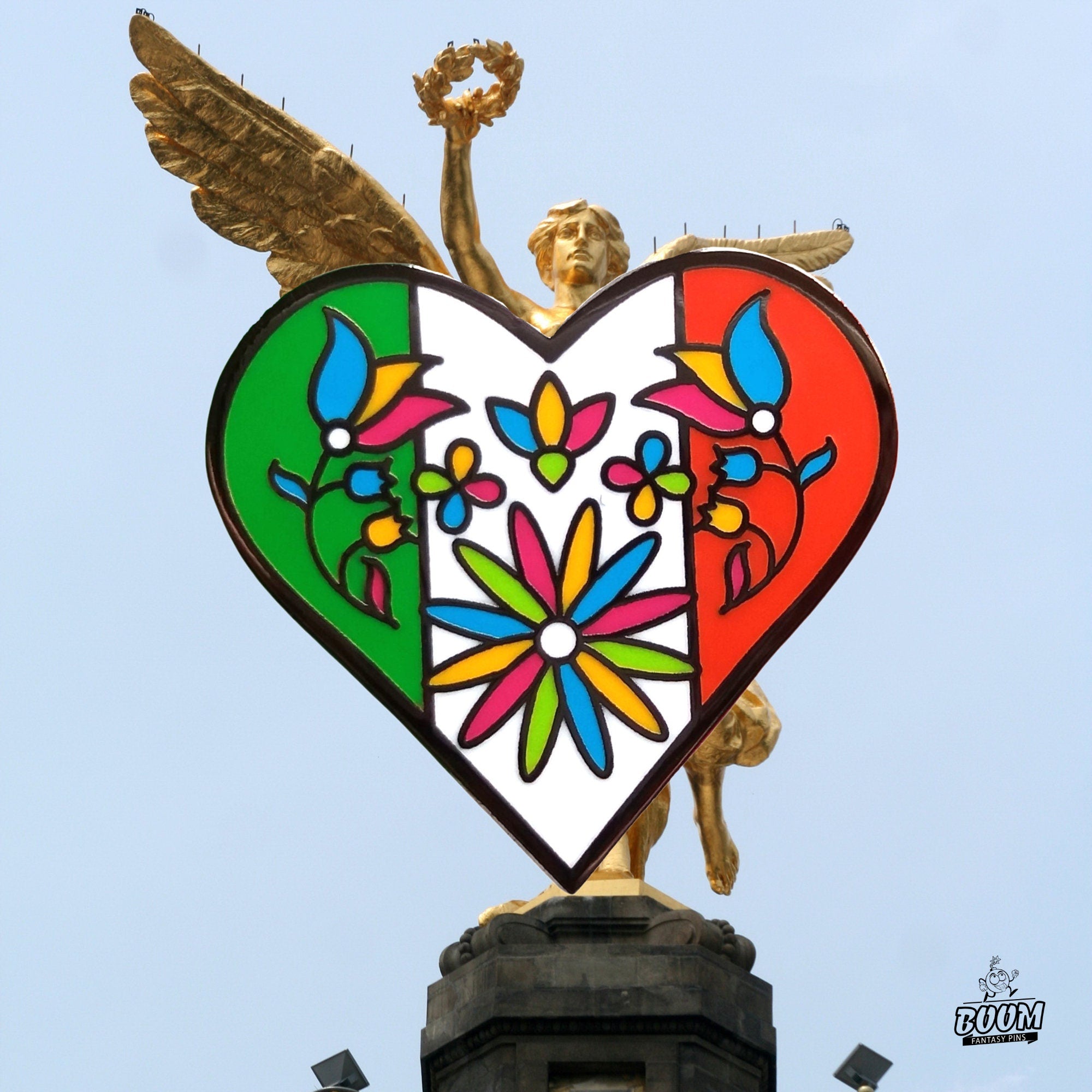 Épinglette – Symbole du cœur de la fête nationale mexicaine – Culture mexicaine