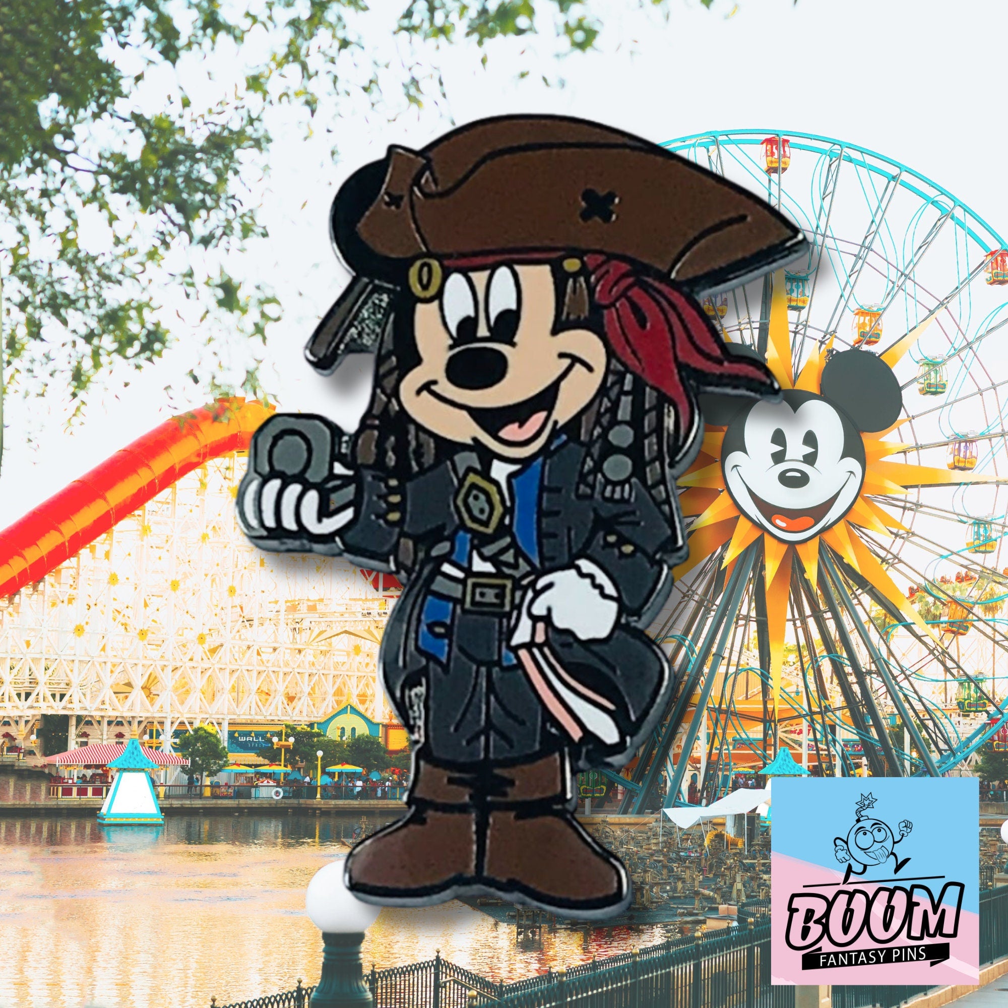 Pin – Mickey Mouse como Jack Sparrow de Piratas del Caribe – Disney Fantasy