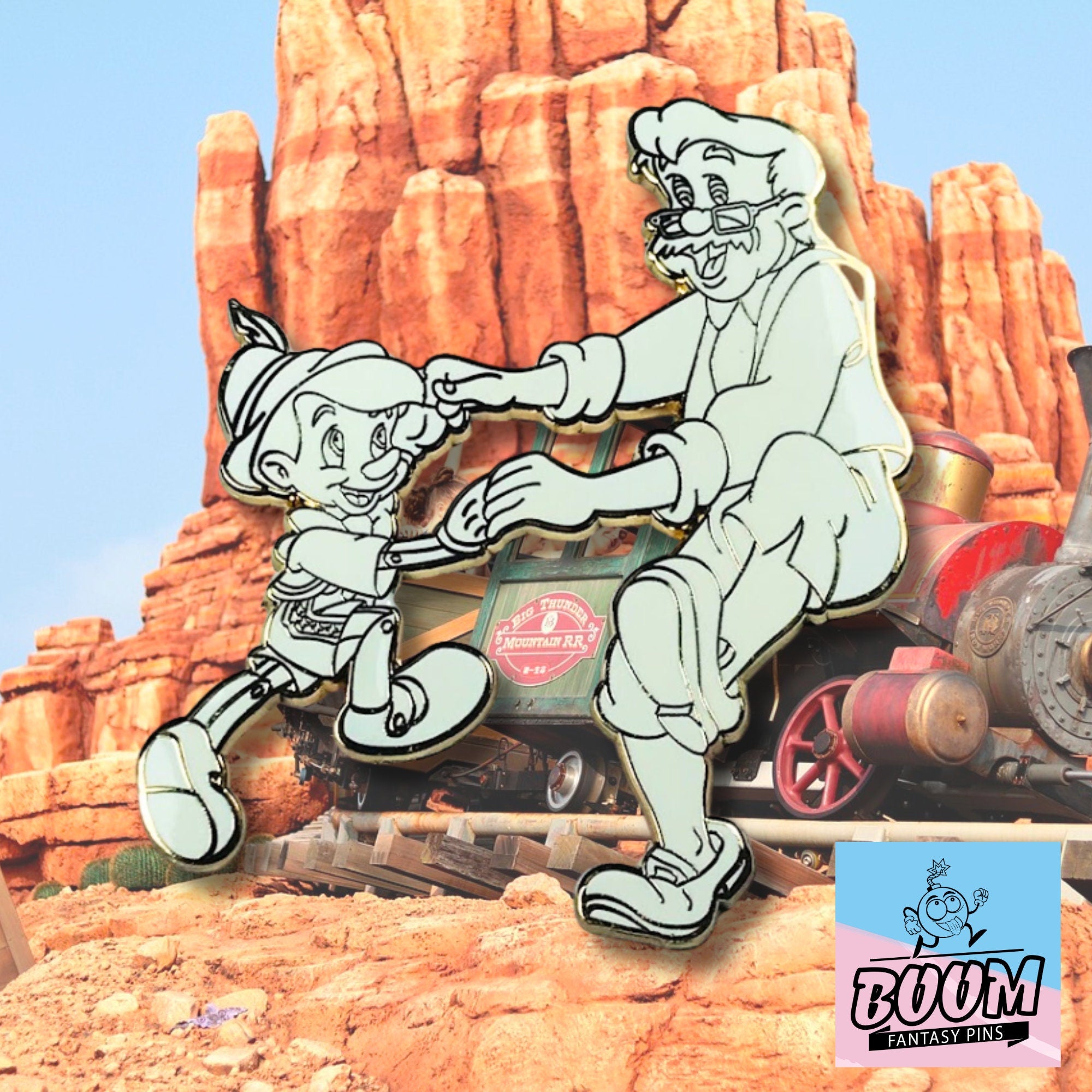 Ensemble de broches – Pinocchio et Geppetto de Pinocchio – Disney Fantasy