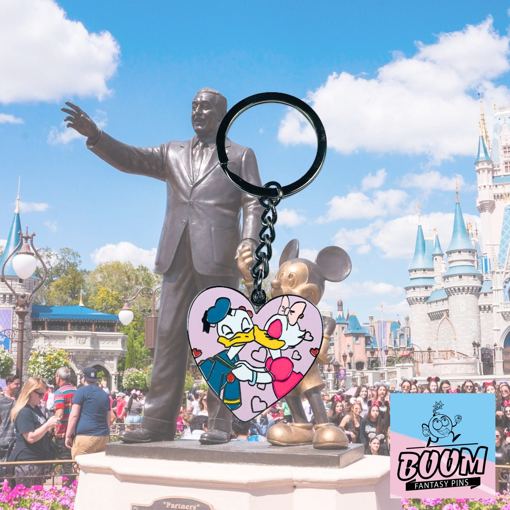 Porte-clés – Donald et Daisy Duck du film « Monsieur Duck sort » – Disney Fantasy